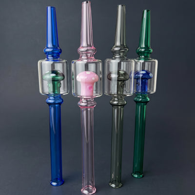 7" Glass Mushroom Nectar Straw
