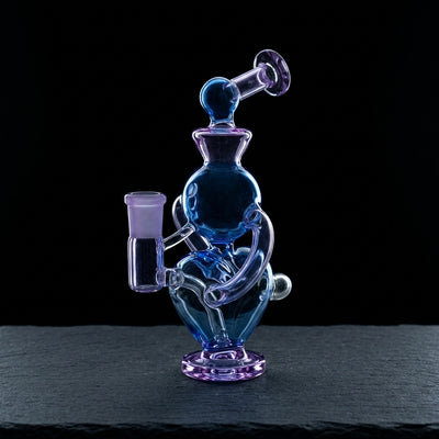 7″ Heart Recycler on dark slate surface - Oil Slick Pad