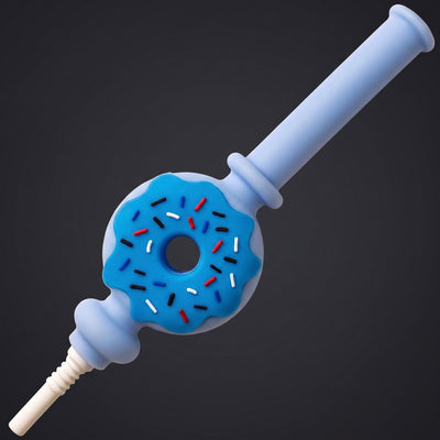 7″ Silicone Donut Nectar Straw W/ Ceramic Tip