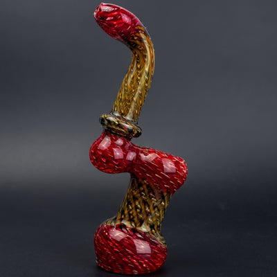 7" Two-Tone Wrap & Rake Flat Mouth Sherlock Bubbler