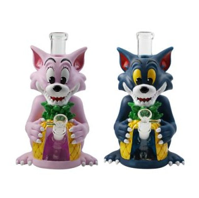 10.4" Tom Cat Water Pipe | Glass + PVC