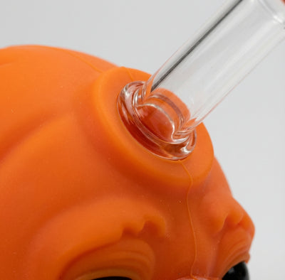 6.6" Silicone Pumpkin Wizard Hat Water Pipe