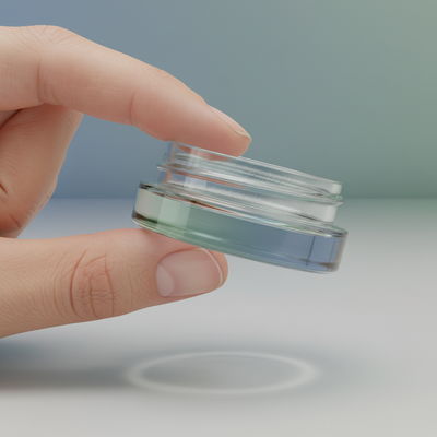 7ml Glass Jars- Low Profile heavy bottom- Screw Top with Lids