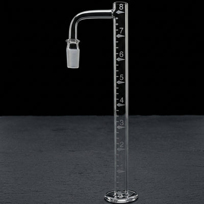 8.5″ 14 M 90° US Customary Competition Banger on dark slate surface - Oil Slick Pad