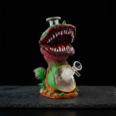 8.8" Corpse flower water pipe on dark slate surface - Oil Slick Pad