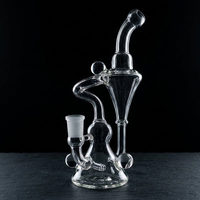 8″ Encore Bread & Butter Recycler on dark slate surface - Oil Slick Pad