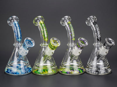 8" Encore Lazy Pounder w/ Reversal Decal in Blue, Green, Purple and Black/Clear