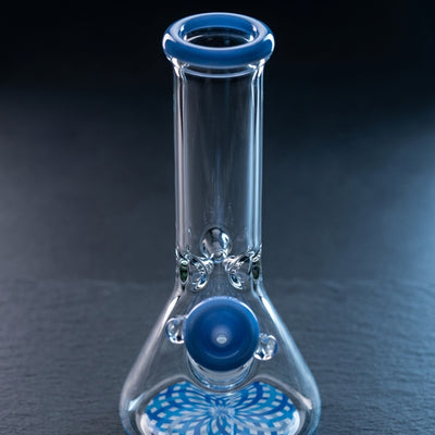 8" Encore Reticello Beaker on dark slate surface - Oil Slick Pad