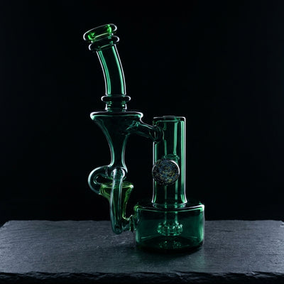8" Full Color Dewar Halo Drain Recycler on dark slate surface - Oil Slick Pad