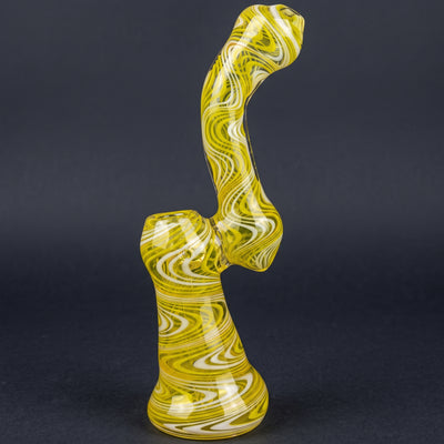 8" Fume Two-Tone Color Line Reversal Bubbler