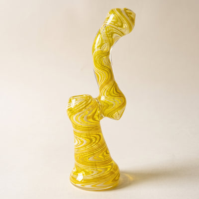 8" Fume Two-Tone Color Line Reversal Bubbler, light background