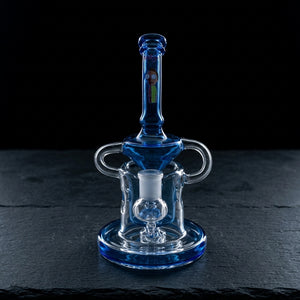 7″ Rick & Morty Double Uptake Recycler on dark slate surface - Oil Slick Pad