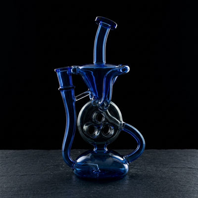 8.5″ Full Color Waffle Recycler on dark slate surface - Oil Slick Pad