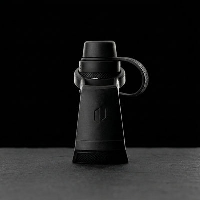 Editorial product photography on charcoal slate