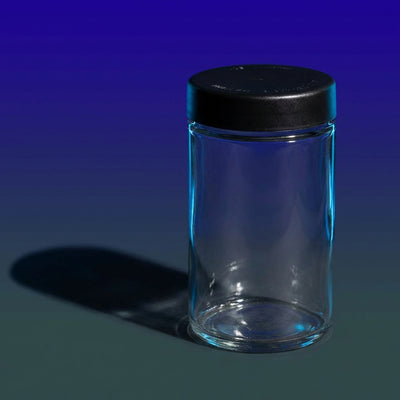 10oz Child-Resistant Glass Jars with Black Caps – 14 Grams (1/2 Ounce) Capacity, Airtight and Durable, 36-Pack – Ideal for Ca