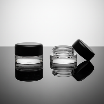 5ml Heavy Bottom Child Resistant Jar with Black Lids
