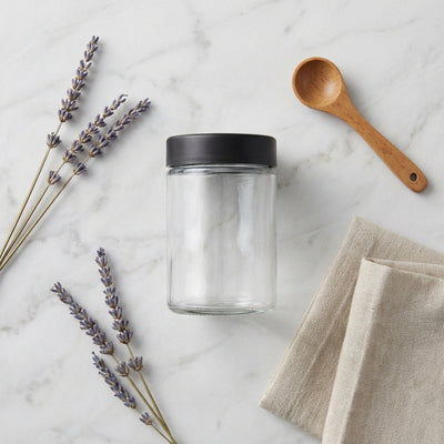 18oz Child-Resistant Glass Jars with Black Caps – 28 Grams (1 Ounce) Capacity, Airtight and Durable, 24-Pack – The Ultimate S