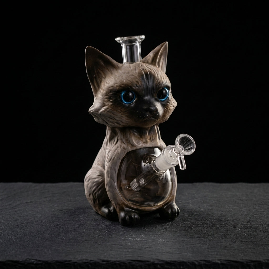 9.4" Siamese cat water pipe