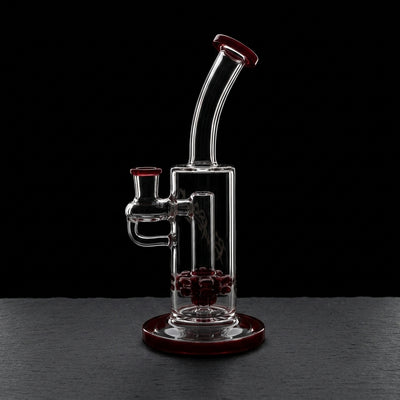 9″ Black Sheep Color Accent Double Ratchet Rig on dark slate surface - Oil Slick Pad