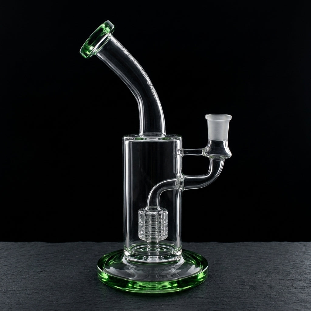 9'' Encore Color Lip/Foot Matrix Rig on dark slate surface - Oil Slick Pad