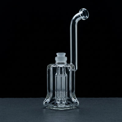 9" Encore Heavy Hex Bubbler (one off) on dark slate surface - Oil Slick Pad