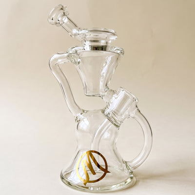 9" Monark Clear Floating Recycler Rig, light background