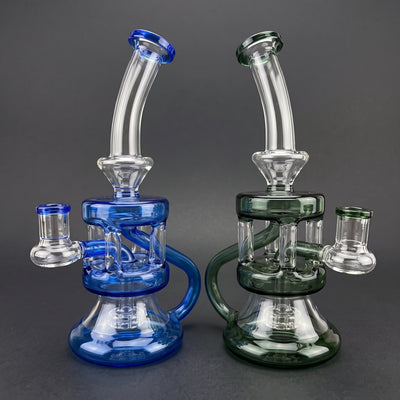9.5″ Pillar Recycler in Blue and Green