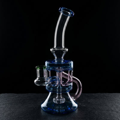 9.5″ Pillar Recycler on dark slate surface - Oil Slick Pad