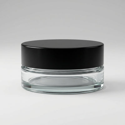7ml Glass Jars- Low Profile heavy bottom- Screw Top with Lids