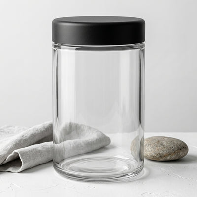 Oil Slick 18oz Child-Resistant Glass Jars with Black Caps - 28 Grams (1 Ounce) Capacity - view 7