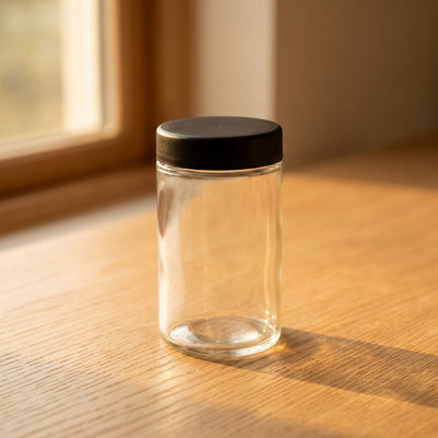 Oil Slick 10oz Child-Resistant Glass Jars with Black Caps - 14 Grams (1/2 Ounce) Capacity - additional view