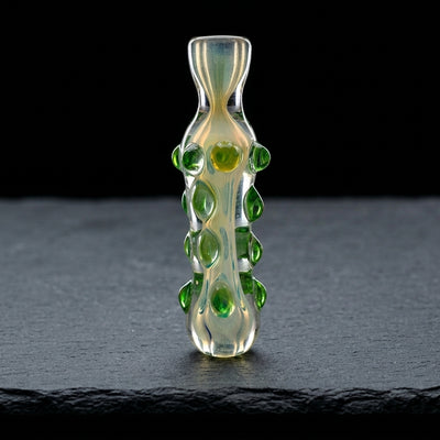 3″ Thick Fume Green Dot Chillum - main product photo