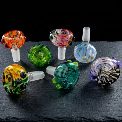 2″ 14mm Element Color and Fume Flower Bowl – Made in USA - glass flower bowl product photo