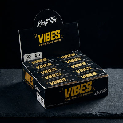 Vibes Wide Tips Box – Kraft — Oil Slick editorial product photo