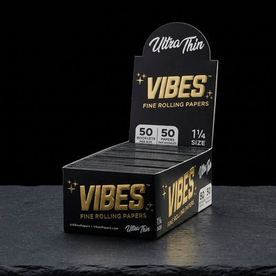 Vibes Ultra Thin Papers Box – 1.25″ — Oil Slick editorial product photo