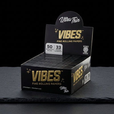 Vibes Ultra Thin Papers Box – King Size Slim — Oil Slick editorial product photo