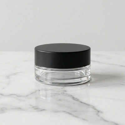 7ml Glass Jars- Low Profile heavy bottom- Screw Top with Lids