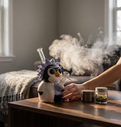 6.6" Penguin Mad Scientist Water Pipe | PVC