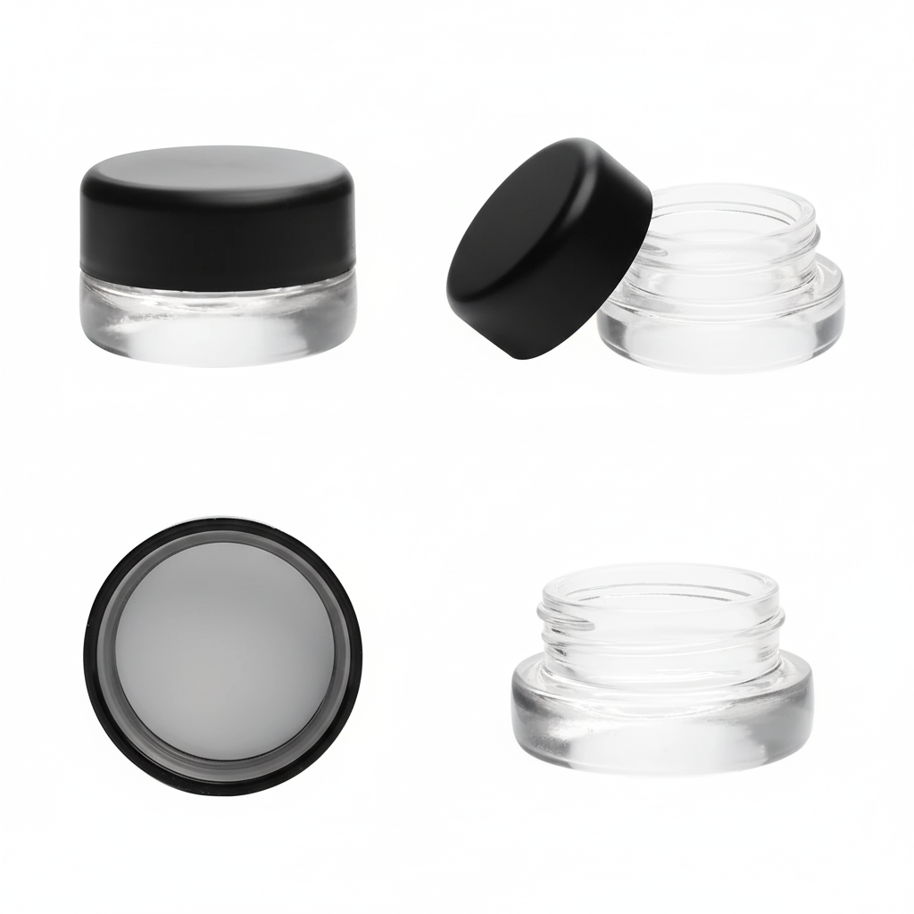 9ml Heavy Bottom Child Resistant Glass Jar with Lids