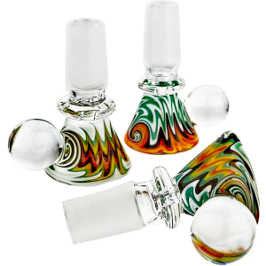 2″ 14MM WIGWAG MARTINI W/ MARBLE FLOWER BOWL