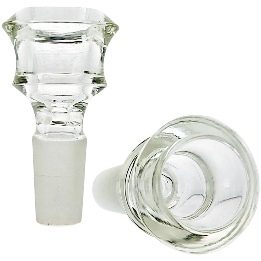 2″ 14MM CLEAR HOUR GLASS FLOWER BOWL