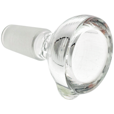 2" 14mm Clear Thick Cup Flower Bowl - alternate angle
