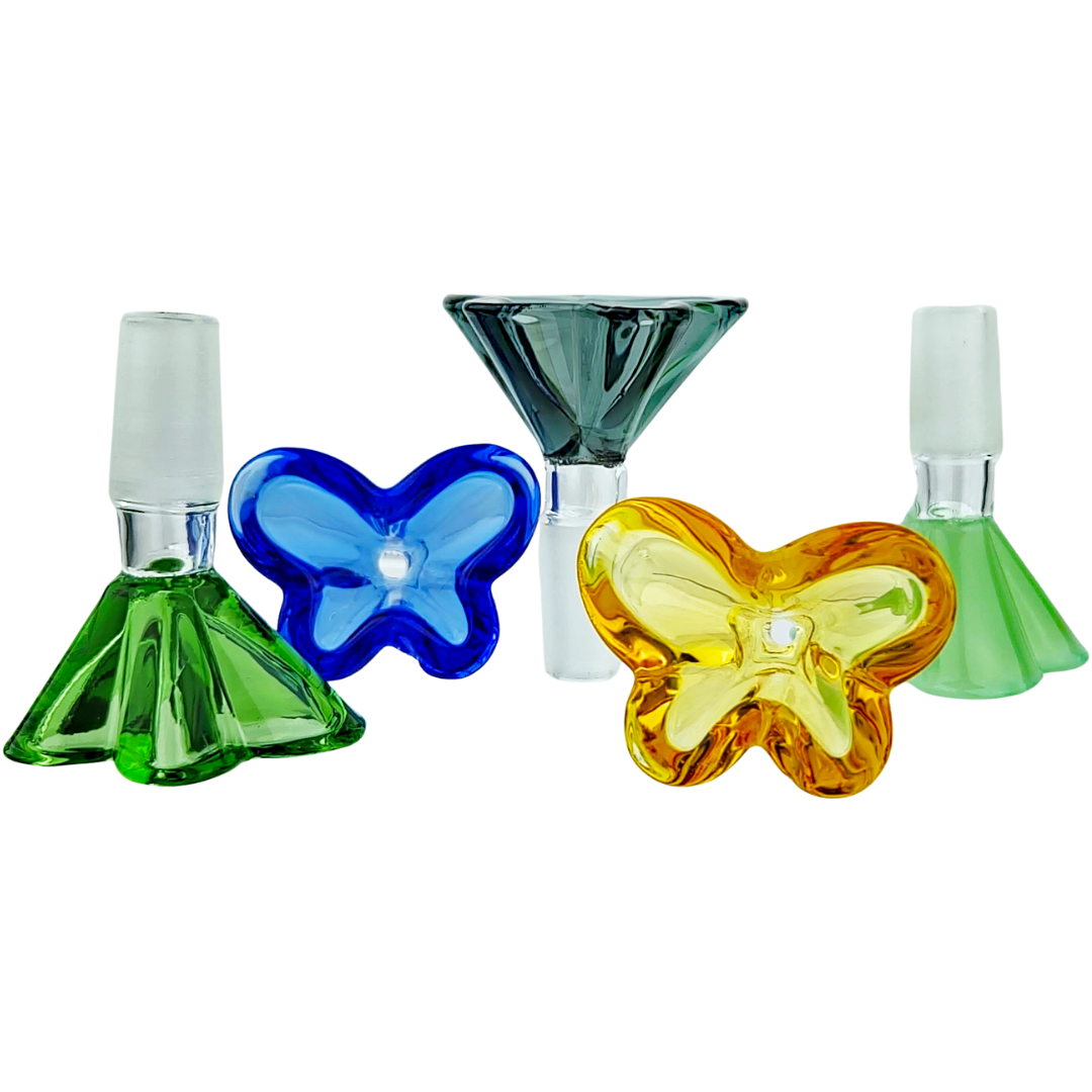 2″ 14MM COLOR BUTTERFLY SHAPED FLOWER BOWL