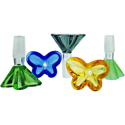 2″ 14MM COLOR BUTTERFLY SHAPED FLOWER BOWL