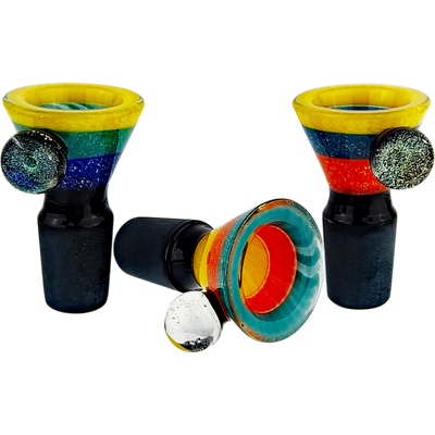 2″ 18MM FOUR COLOR DICHRO SLEEVE & DICHRO MARBLE FLOWER BOWL