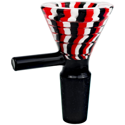 2.5" 14mm Vac Stack Funnel Black Bottom Flower Bowl - alternate angle