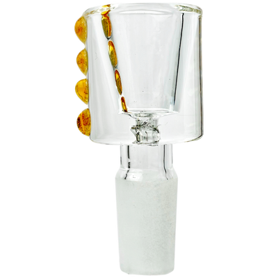 3" 14mm Clear Can w/ Color Dot Flower Bowl - view 6