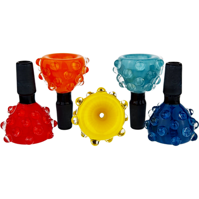 2″ 14MM COLOR W/ CLEAR WARTS FLOWER BOWL