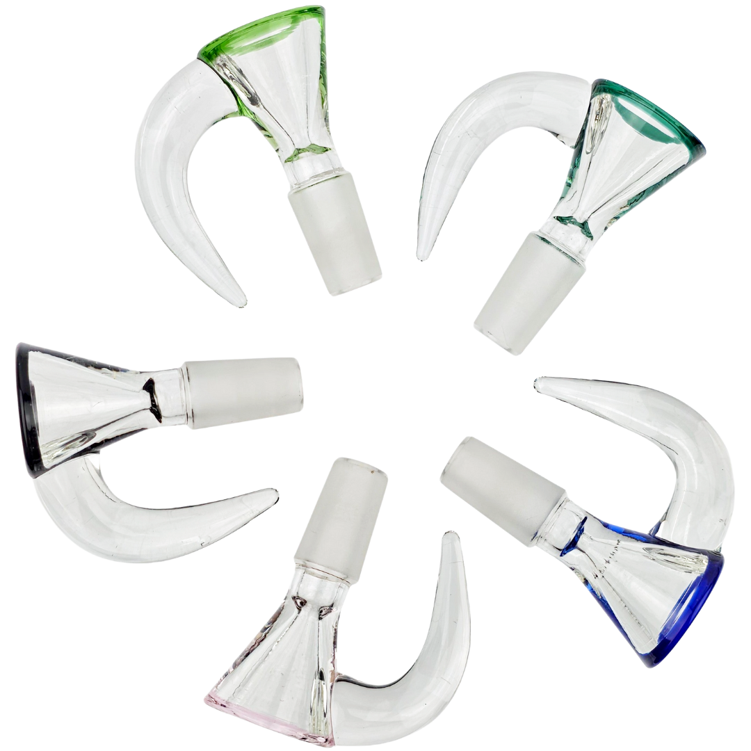 2.5″ 14MM COLOR LIP HORN FLOWER BOWL