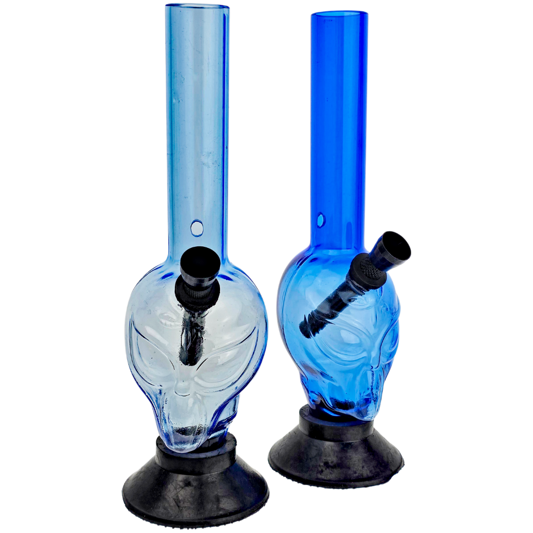 8.5" Alien Acrylic Bong w/ Metal Bowl & Carb